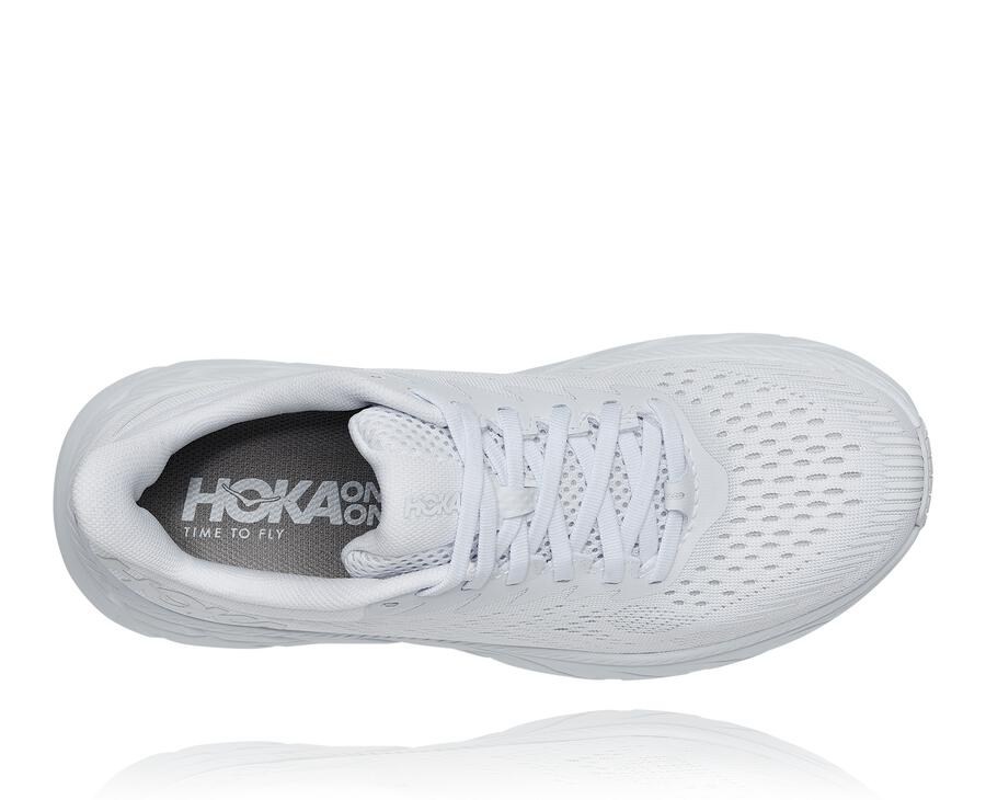 Running Shoes Womens - Hoka One One Clifton 7 - White - POYJECD-31